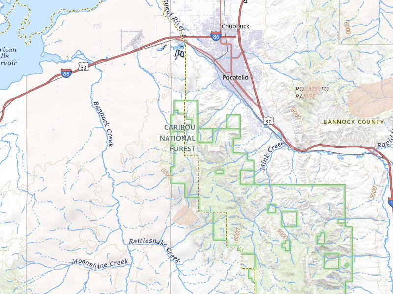 Radar-estimated hail-size map of the storm over Pocatello, ID on Jul 24, 2026