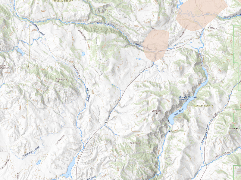 Radar-estimated hail-size map of the storm over Preston, ID