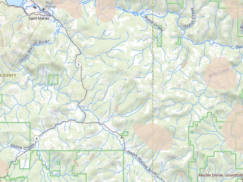 Radar-estimated hail-size map of the storm over Santa, ID on May 28, 2026