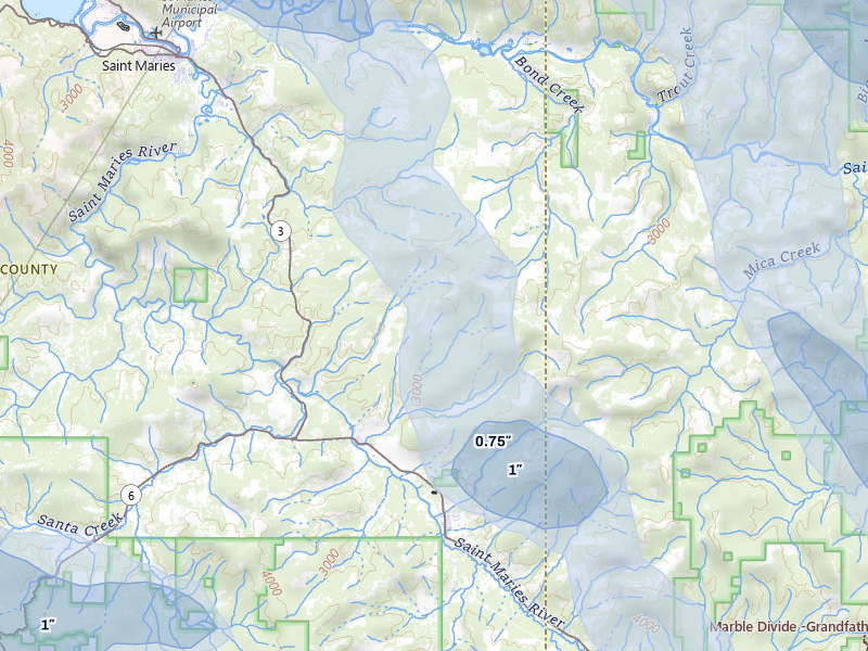 NEXRAD radar-signature map of the hail storm over Santa, ID on May 28, 2026