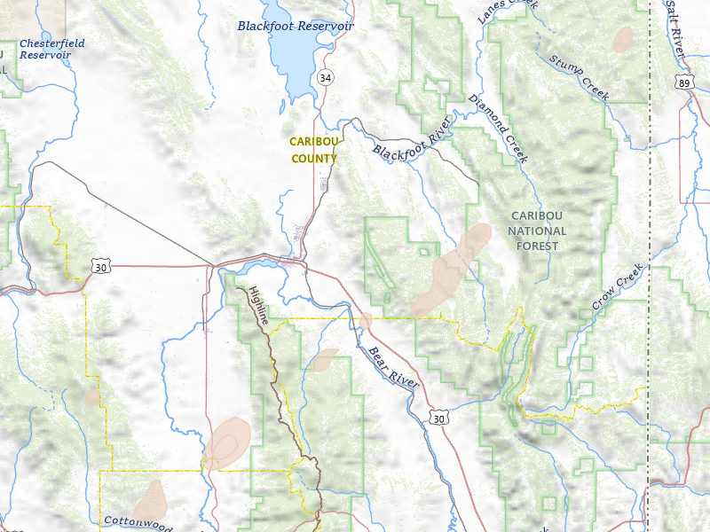 Radar-estimated hail-size map of the storm over Soda Springs, ID on Jun 27, 2026