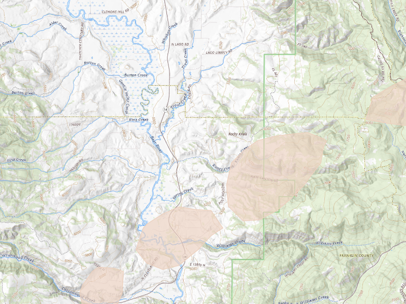 Radar-estimated hail-size map of the storm over Thatcher, ID