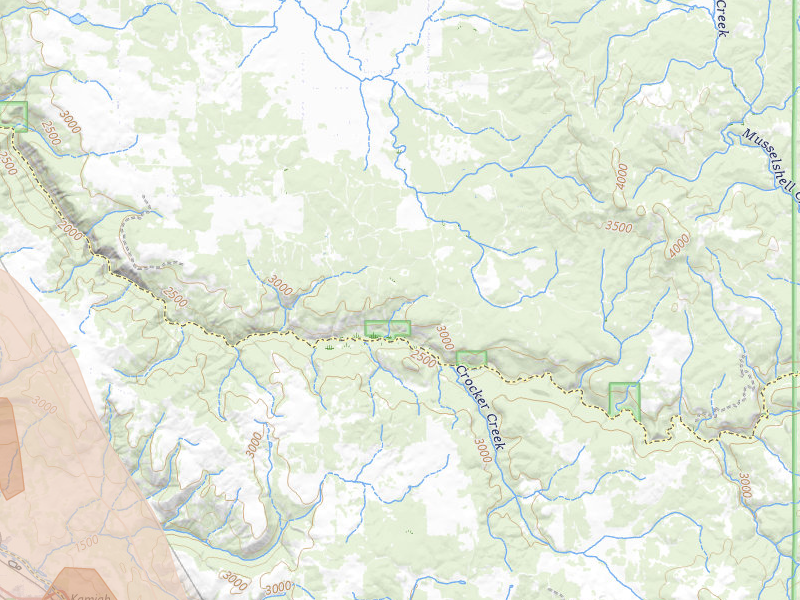 Radar-estimated hail-size map of the storm over Weippe, ID on May 28, 2026