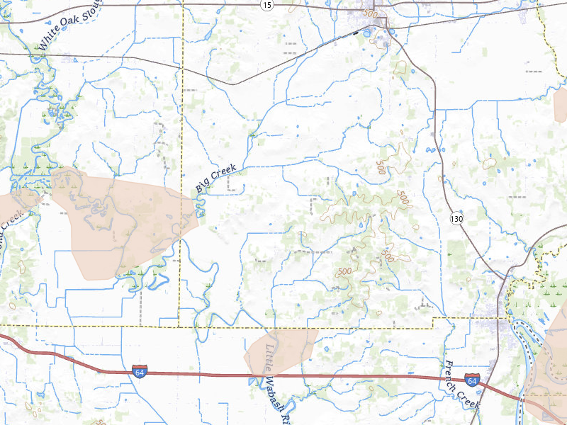 Radar-estimated hail-size map of the storm over Albion, IL on Jul 4, 2026