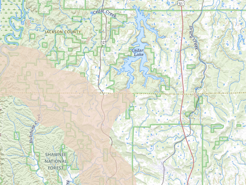 Radar-estimated hail-size map of the storm over Alto Pass, IL on Jul 4, 2026