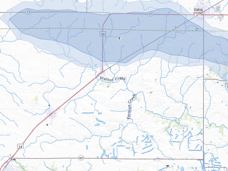 NEXRAD radar-signature map of the hail storm over Altona, IL on May 15, 2026