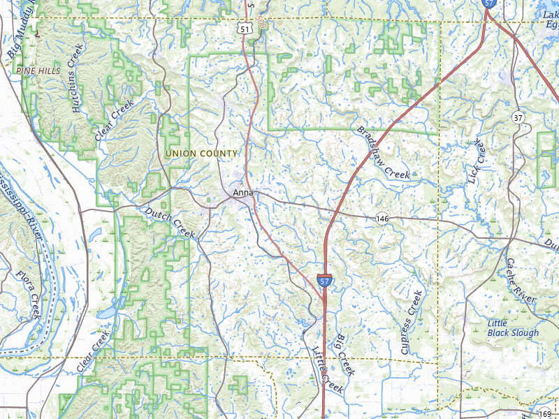 Radar-estimated hail-size map of the storm over Anna, IL on May 31, 2026