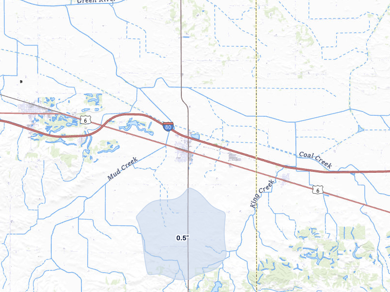 NEXRAD radar-signature map of the hail storm over Annawan, IL on Mar 6, 2026