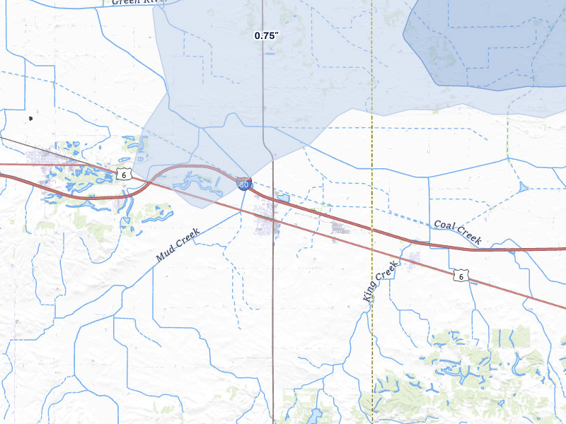 NEXRAD radar-signature map of the hail storm over Annawan, IL on Jul 3, 2026