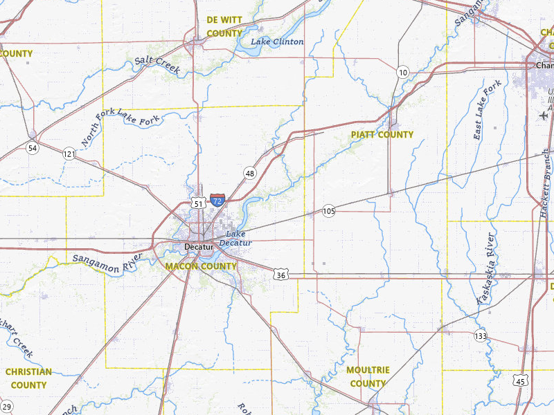 Radar-estimated hail-size map of the storm over Argenta, IL on May 16, 2026
