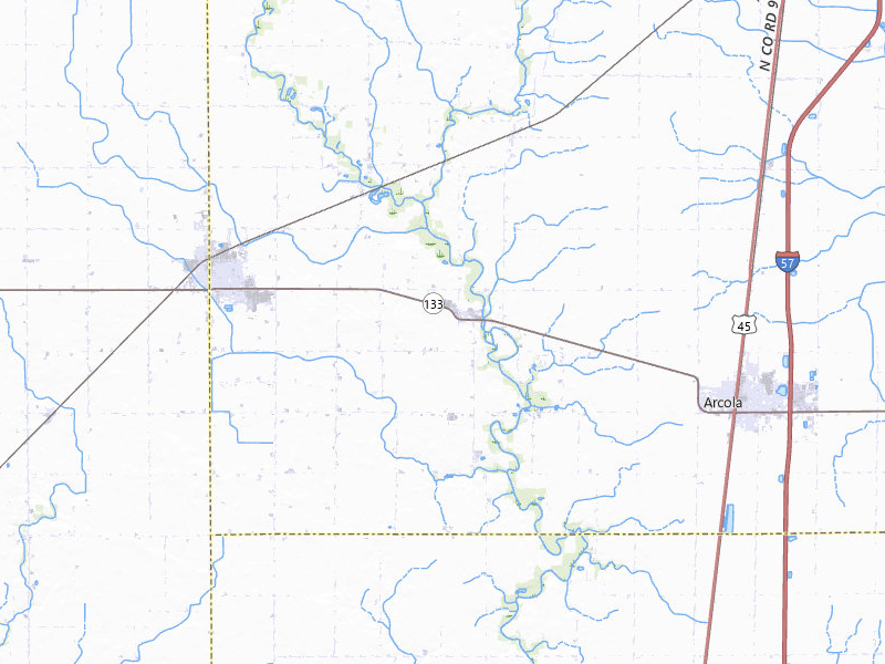 Radar-estimated hail-size map of the storm over Arthur, IL on May 4, 2026