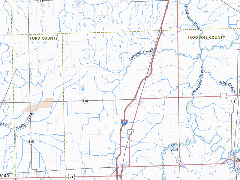 Radar-estimated hail-size map of the storm over Ashkum, IL on Jun 5, 2026