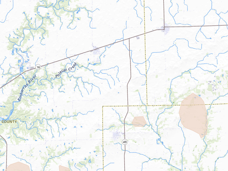 Radar-estimated hail-size map of the storm over Ashmore, IL on Apr 27, 2026