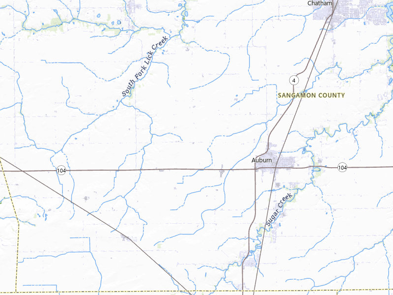 Radar-estimated hail-size map of the storm over Auburn, IL on Mar 15, 2026