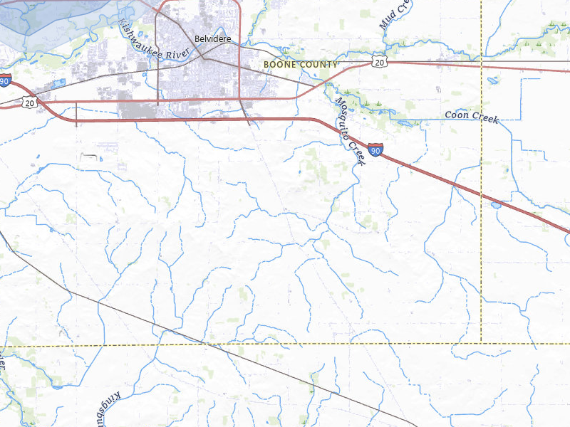 NEXRAD radar-signature map of the hail storm over Belvidere, IL on May 15, 2026