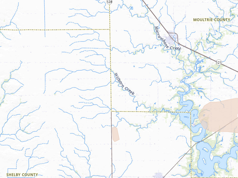 Radar-estimated hail-size map of the storm over Bethany, IL on May 4, 2026