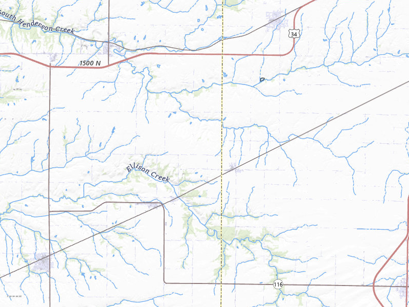 Radar-estimated hail-size map of the storm over Biggsville, IL on Mar 31, 2026