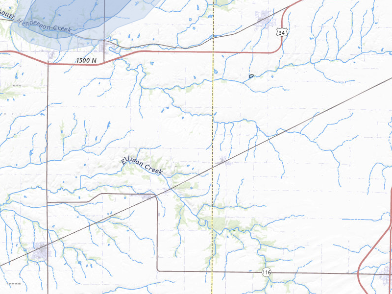 NEXRAD radar-signature map of the hail storm over Biggsville, IL on Mar 31, 2026