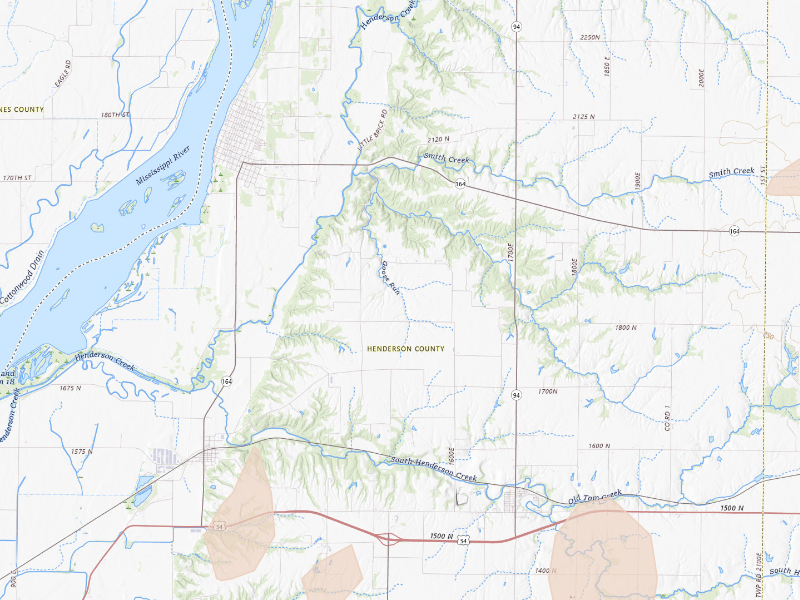 Radar-estimated hail-size map of the storm over Biggsville, IL on Aug 13, 2026