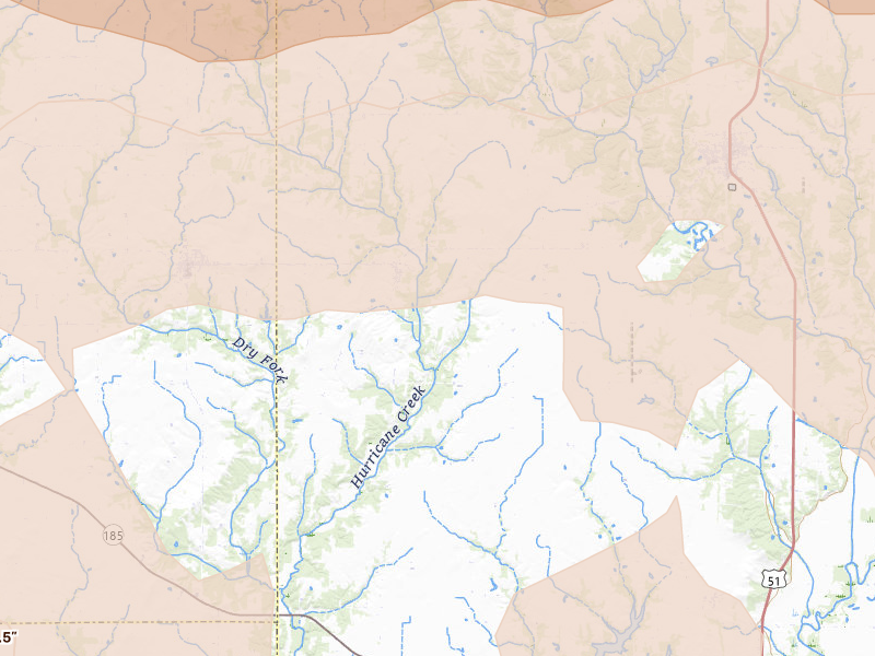 Radar-estimated hail-size map of the storm over Bingham, IL on Apr 27, 2026