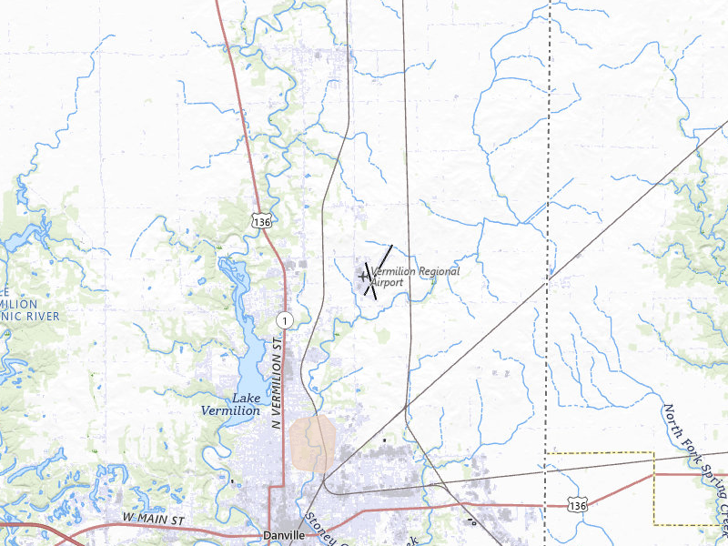 Radar-estimated hail-size map of the storm over Bismarck, IL on Apr 3, 2026
