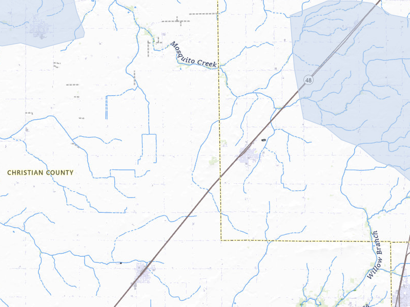 NEXRAD radar-signature map of the hail storm over Blue Mound, IL on Mar 3, 2026