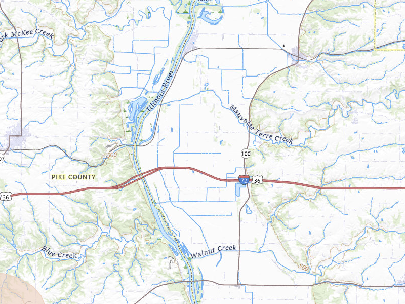 Radar-estimated hail-size map of the storm over Bluffs, IL on May 3, 2026