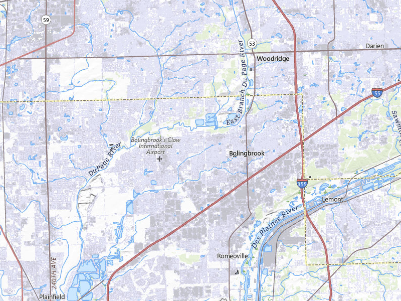NEXRAD radar-signature map of the hail storm over Bolingbrook, IL on Jul 27, 2026