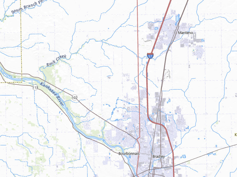 Radar-estimated hail-size map of the storm over Bourbonnais, IL on May 4, 2026