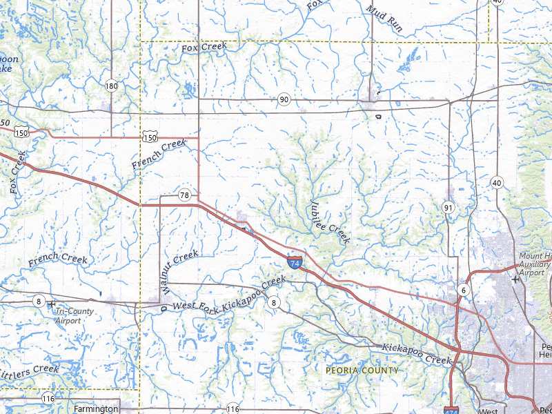 Radar-estimated hail-size map of the storm over Brimfield, IL on Mar 31, 2026