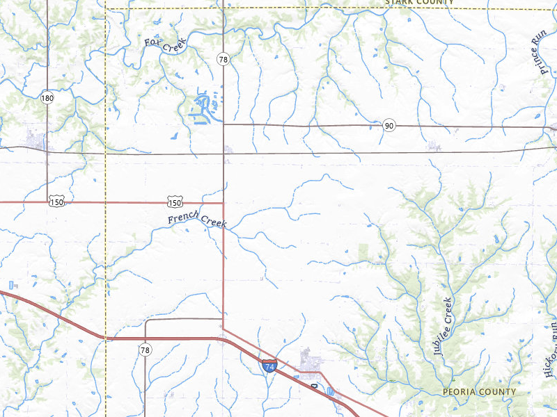 Radar-estimated hail-size map of the storm over Brimfield, IL on Apr 2, 2026
