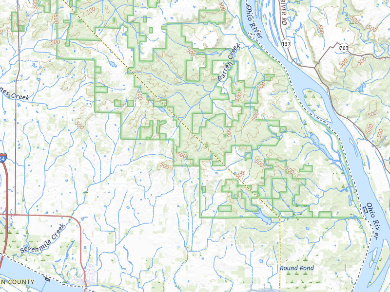 NEXRAD radar-signature map of the hail storm over Brookport, IL on Jul 5, 2026