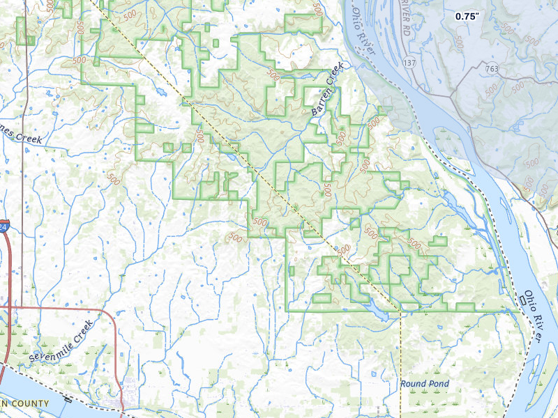 NEXRAD radar-signature map of the hail storm over Brookport, IL on Jul 10, 2026