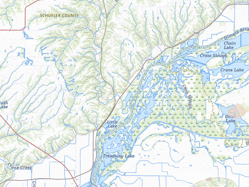 Radar-estimated hail-size map of the storm over Browning, IL on Mar 15, 2026