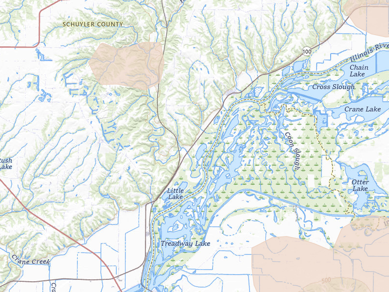 Radar-estimated hail-size map of the storm over Browning, IL on Jun 17, 2026