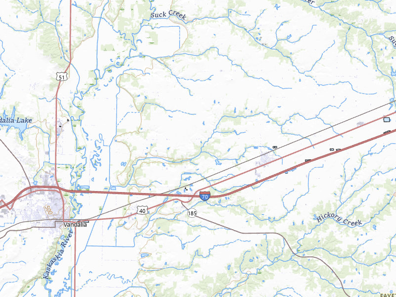 Radar-estimated hail-size map of the storm over Brownstown, IL on Mar 22, 2026