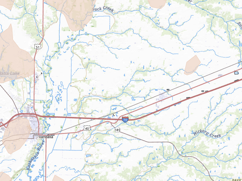Radar-estimated hail-size map of the storm over Brownstown, IL on Apr 27, 2026