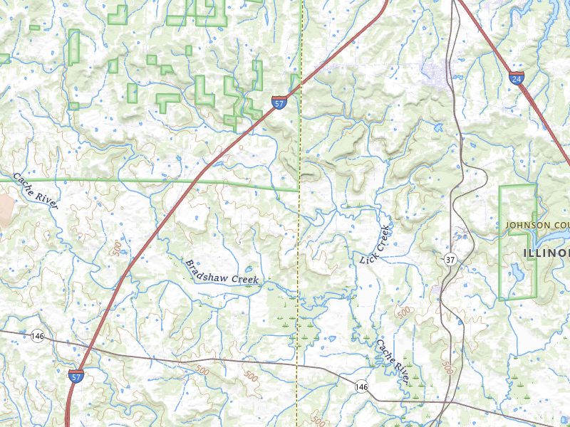 Radar-estimated hail-size map of the storm over Buncombe, IL on Jun 1, 2026