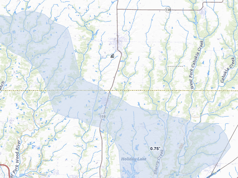 NEXRAD radar-signature map of the hail storm over Bunker Hill, IL on May 31, 2026