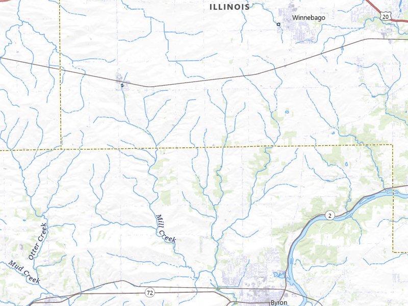 NEXRAD radar-signature map of the hail over Byron, IL