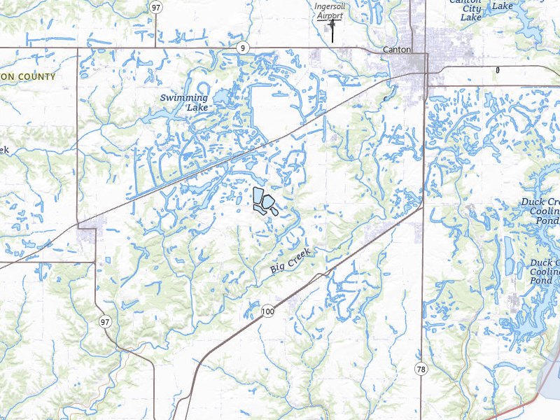 NEXRAD radar-signature map of the hail storm over Canton, IL on Apr 2, 2026