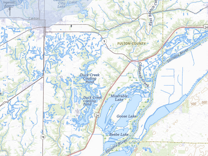 NEXRAD radar-signature map of the hail storm over Canton, IL on Aug 13, 2026