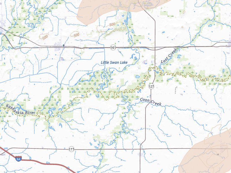Radar-estimated hail-size map of the storm over Carlyle, IL on May 16, 2026