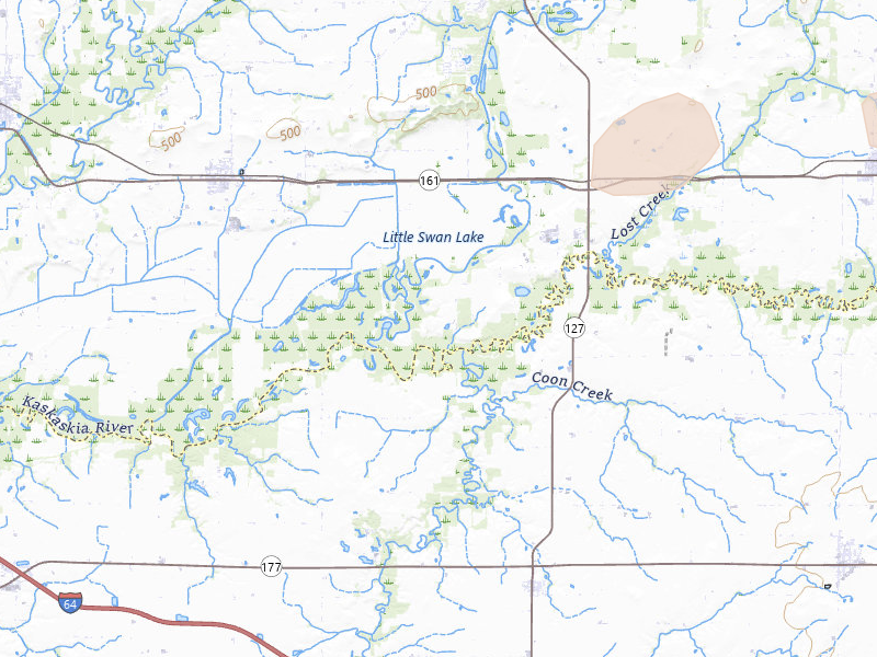 Radar-estimated hail-size map of the storm over Carlyle, IL
