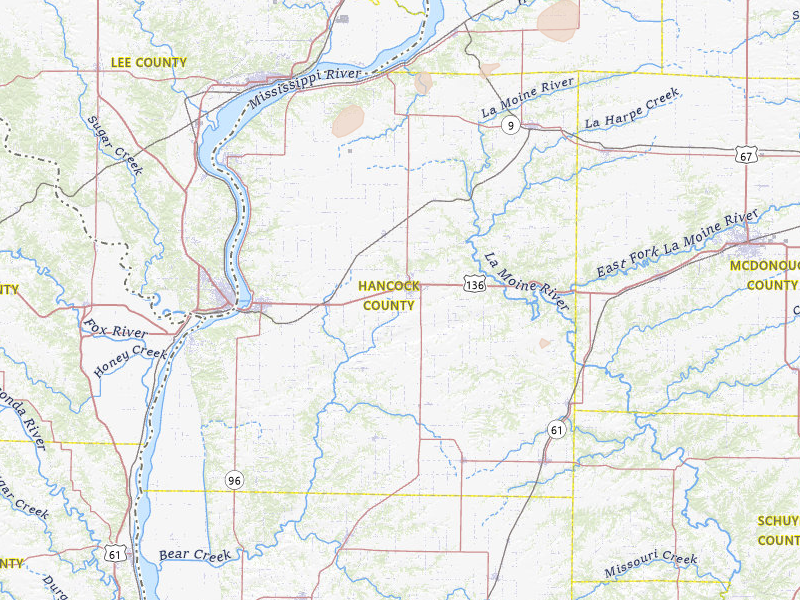 Radar-estimated hail-size map of the storm over Carthage, IL on Apr 2, 2026