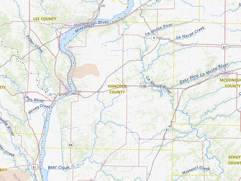 Radar-estimated hail-size map of the storm over Carthage, IL on Apr 13, 2026