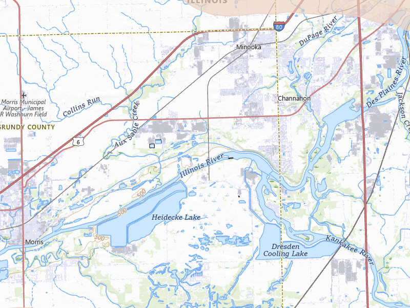 Radar-estimated hail-size map of the storm over Channahon, IL on Mar 31, 2026