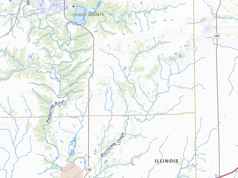 Radar-estimated hail-size map of the storm over Charleston, IL on Mar 26, 2026