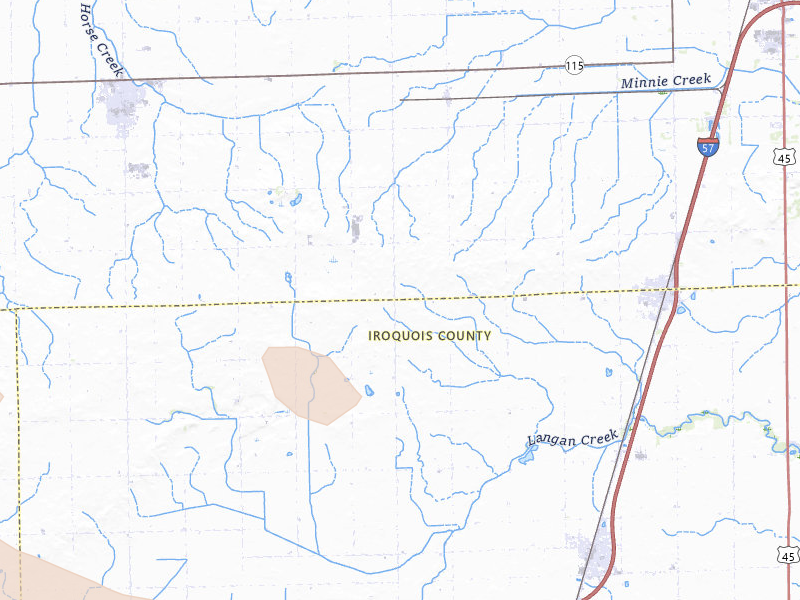Radar-estimated hail-size map of the storm over Chebanse, IL on Aug 9, 2026
