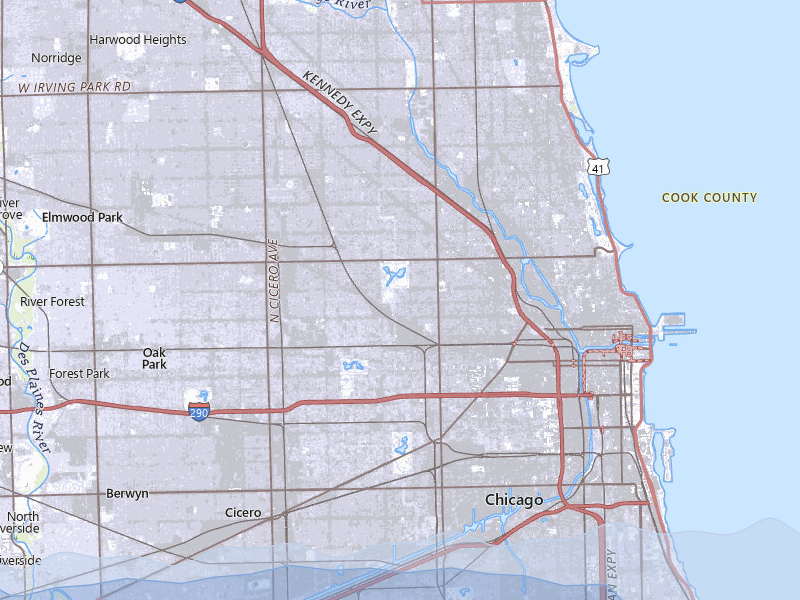 NEXRAD radar-signature map of the hail storm over Chicago, IL on Mar 30, 2026